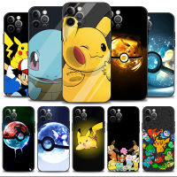 Phone Case For iPhone 14 13 12 11 Pro Max 6 6S 7 8 Plus X XS XR 12 13 Mini Soft Silicone Cover Pokemon Pikachu Squirtle Paste  Screen Protectors