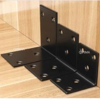 1Pcs Black Right Angle Corner Brace Brackets Heavy Duty Stainless Steel L-Shaped 90 Degree Joint Wood Furniture Shelf Supporter