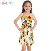 Children Girls Casual Boho Print Slip Dress Adjustable Strap A-Line Sundress Birthday Party School Daily Beach Vacation Costume  by Hs2023