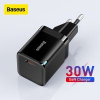 Baseus ที่ชาร์จ GaN 30W PD,ที่ชาร์จเร็ว USB Type C รองรับ USB C PD3.0 QC3.0สำหรับ iPhone 13 12 Pro Max แท็บเล็ต