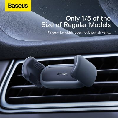 Baseus ที่วางโทรศัพท์ในรถยนต์ สําหรับช่องแอร์โทรศัพท์มือถือ สากล เมาท์อัตโนมัติ ขาตั้งโทรศัพท์ในรถ ปรับได้