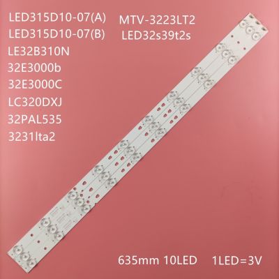 3PCS NEW TV Lamp LED Backlight Strips For TELEFUNKEN TF-LED32S41T2 Bar Kit LED Bands LED315D10-07(B) LED315D10-ZC14-07(A) Rulers Adhesives Tape