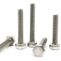 M3 M4 M5 M6 M8 A2-70 304 Baja Tahan Karat DIN933 External Hex Outer Hexagon Head Cap Screw Bolt Thread Panjang 6-200Mm