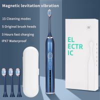 ZZOOI Newest Electric Sonic Toothbrush Rechargeable 5Mode Electronic Tooth Brushes 5 Replacement Heads for Adult Waterproof Travel Box