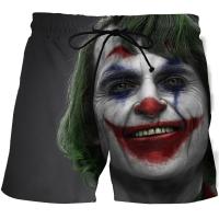 New mens clown print beach shorts 3D printed graphic shorts Mens funny shorts Summer surf shortsHip hop Plus size sweatpants