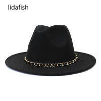 lidafish Womens Hats Casual Felt Jazz Fedoras Hats 2022 New Formal Church Cap Wedding Decorate Party Hats