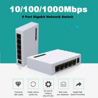 1000M กิกะบิตมินิ5พอร์ตสวิตช์เครือข่ายอีเธอร์เน็ตไวฮับ LAN อีเทอร์เน็ต RJ45และสวิตช์ตั้งโต๊ะสัญญาณสวิตช์ฮับ