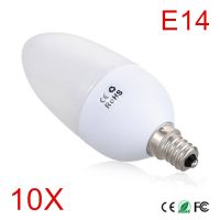 หลอดไฟ10ไฟ LED ชิ้น E14 5W AC220V 240V แสงภายในบ้านแบบ LED สีขาว/เย็นสีขาวอบอุ่นหลอดไฟพลาสติก