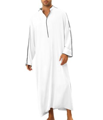 เสื้อคลุมมุสลิมเสื้อเชิ้ตผู้ชายยาวสไตล์อาหรับสำหรับผู้ชายเสื้อผ้าอิสลาม2023