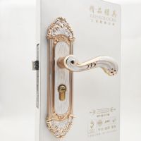 ▪♦ Home Interior Door Knob Lock Set Locker Smart Handle for Bedroom Lockset Modern House Aluminium Entrance Design with Keys White