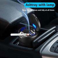 ที่เขี่ยในรถยนต์พร้อมไฟ LED Universal Auto Car Smell Proof Fireproof Ashtray Holder Retardant Auto Flame Porta A4O7