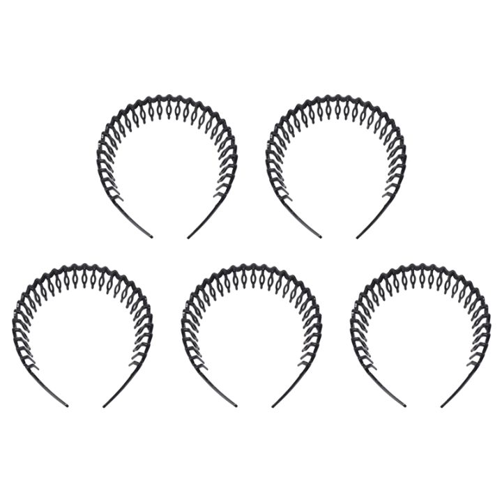 5x-plastic-teeth-comb-hairband-hair-hoop-headband-black-for-woman