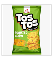 TOS TOS Tortilla Chips Roasted Corn ตอร์ติญ่า ชิปส์ รสข้าวโพดย่าง 145g