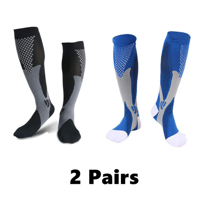 2 Pairs Compression Socks Stockings 20 30 Mmhg Men Women Sports Socks For Marathon Cycling