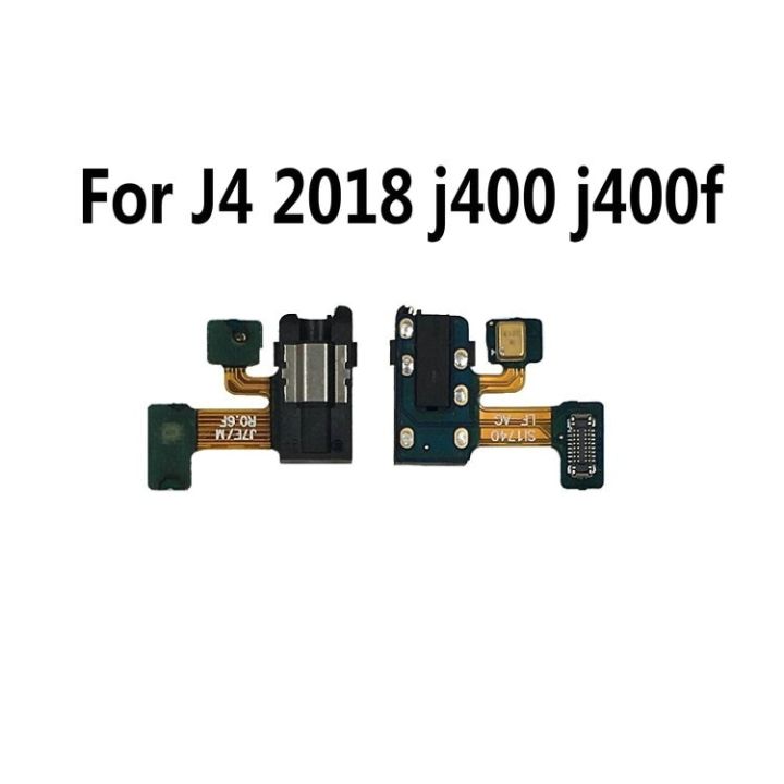 【✆New✆】 anlei3 แจ็คหูฟังไมโครโฟนสายเคเบิ้ลยืดหยุ่นสำหรับ Samsung Galaxy J4 J400 J400f แจ็คเสียงชิ้นส่วนชิ้นงอสำหรับเปลี่ยน