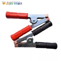 ✲ 1/2 PCS NOW Non Slip Handle 500A Spring Loaded Crocodile Clip Welding Earth Clamp Red Black 500A