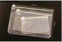 【CW】♕✗  1pc Transparent Storage Card Holder A5 A6 A7 Binder Rings Notebook 6 Hole Envelope Insert Refill Organiser 3 size