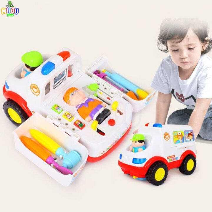 Miigu Toys Transform Ambulance Pretend Play Toy Set Car Doctor Kit ...