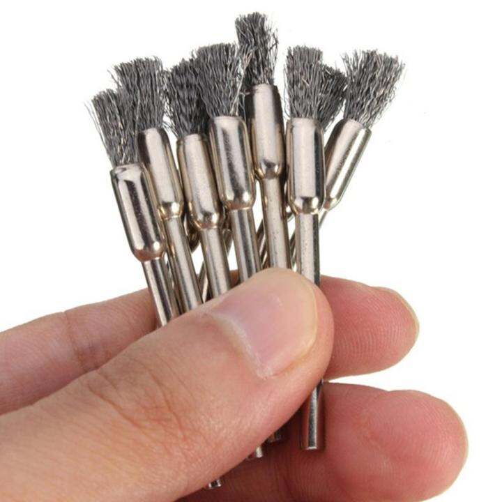 LO 【Ready】 Wheel Wire Pen Brush Steel Cup Brush Rotary Tool Dremel