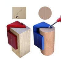 British System 45 Degree Angle Line Drawing Woodworking Tools Right Angle Line Drawing DIY Carpenter Round Center Line Scribe