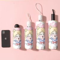 Sailor Moon Umbrella Magic Sakura Water Ice Moon น่ารัก ins ม่านบังแดดแบบใช้คู่อัตโนมัติกะทัดรัดและพกพาได้