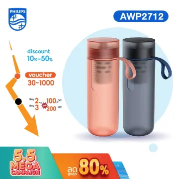 PHILIPS Water GoZero Active BPA-Free Water Bottle with Fitness Tap