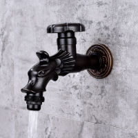 Garden R Faucet Single Cold Outdoor Balcony Faucet Washing Machine Faucet Dragon Antique ss Mop Faucet