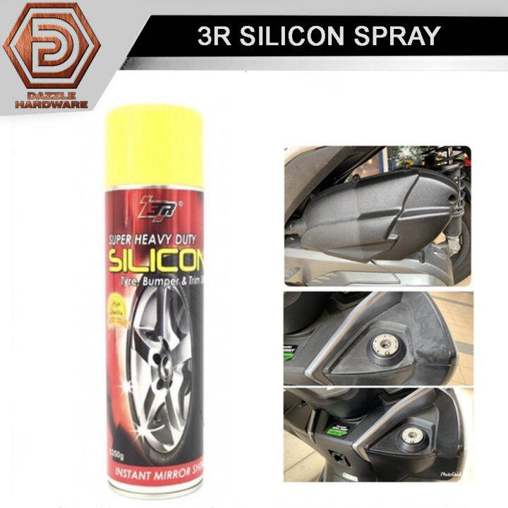 3R silicon spray shinny effect car tyre spray car bumper spray pengilat tire kereta pengilat