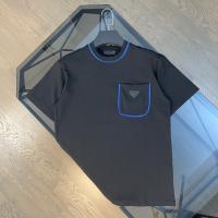 ร้อน, ร้อน★(Top)(High Quality) 23ss NewPrad Original Trendy Pocket Logo 100% Cotton T-shirt for Men and Women High-end Customised Fashion Delicate Short Sleeve Shirt Personality and Loose Fit Match Luxury Clothing