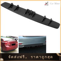 【ราคาต่ำสุด】สปอยเลอร์หลัง Universal Shark Fin Tail Bumper Diffuser Lip Glossy Black Exterior Body Kit