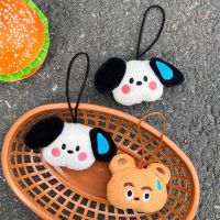 Cute Cartoon Sweating Puppy Doll Bag Pendant Children Plush Decorative Dolls 【AUG】