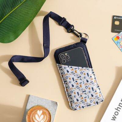 Misty Motif Waterproof Polyester Cellphone Sling Wallet 18x10cm for Uni