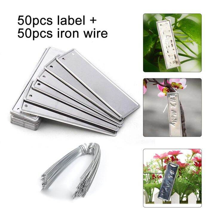 Aluminum Plant Labels Double Sided Metal Labels Tree Id Tag Waterproof Iron Wire Lazada PH