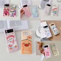 Samsung Galaxy Z Flip 3 Case Glossy Smile Lotso เคสพับสำหรับ Z Flip 4 Protector Anti-Knock Cover