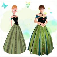 CP172.2 ชุดอันนา โฟรเซ่น ราชินีหิมะ Dress for Anna Suit Frozen Costume Disney Cosplay Fancy Outfit