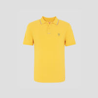 FERRARI เฟอร์รารี่ เสื้อโปโล รุ่น MEN ITA FLAG PIQUET POLO SHIRT SNP