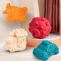 4Pcs Baby Bath Toys Soft Silicone Massage Balls Baby Rattle Teether Sensory Development Toys Grasping Ball Bath Toys for Baby