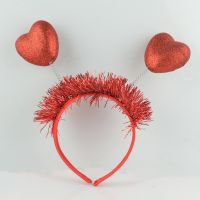 [COD] European and Valentines Day party head buckle Glitter bright strip love heart headband