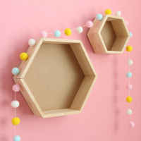 Spot parcel postins Girl Heart Storage Rack Childrens Room Decoration Hexagonal Childrens Clothing Store Wall Decoration Storage Storage Rack