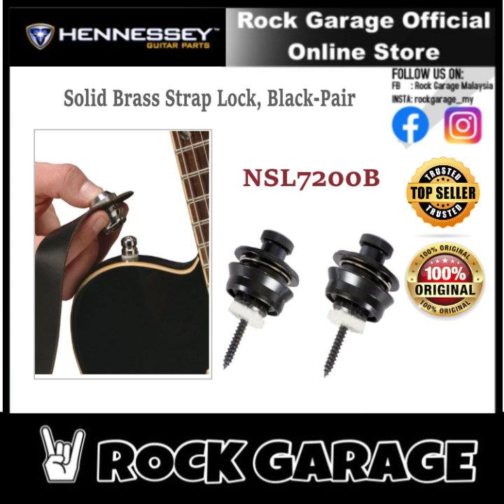 Hennessey NSL7200B Solid Brass Strap Lock, Black, Pair Lazada