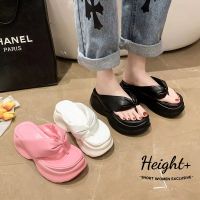 ✿ cri237 [Height ] Thick-Soled Heightened 6cm Flip-Flops Female Summer Versatile Slippers 2023 New Style Fashion He