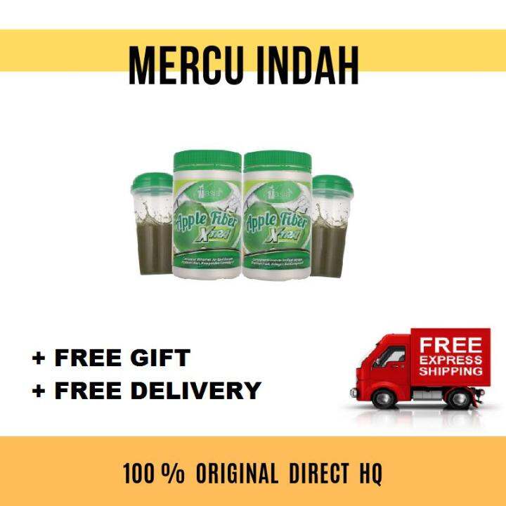 [ORIGINAL HQ] SET COMBO 2 BOTTLE V ASIA APPLE FIBER XTRA 400GM + FREE SHAKER + FREE GIFT+100