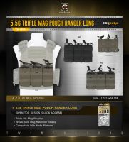 ซองแม็กกาซีน 5.56 Triple Mag Pouch Ranger Long (Twinfalcons)[TW-M044] Update 06/66