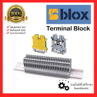 ของแท้100% Blox เทอร์มินอลบล็อก เทอร์มินอลเกาะรางปีกนก DIN rail เบอร์ 2.5 4 6 เทอร์มินอลกราวด์ เทอร์มินอล FJ3N FJ5N FJ6N FJ6N/D