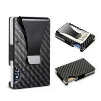 Anit Rfid Card Holder Men Wallets Slim Thin Metal Purse Male Magnetic Lock Short Wallet Women Small Airtag Hidden Book Walet Bag