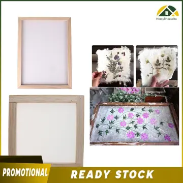  Prettyia Wooden Paper Making Papermaking Mould Frame
