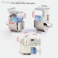 4pc Adjustable miroir clips glass clamp 3-8mm Thick glass plywood shelf bracket support holder Zinc alloy Fixed Fitting hardware