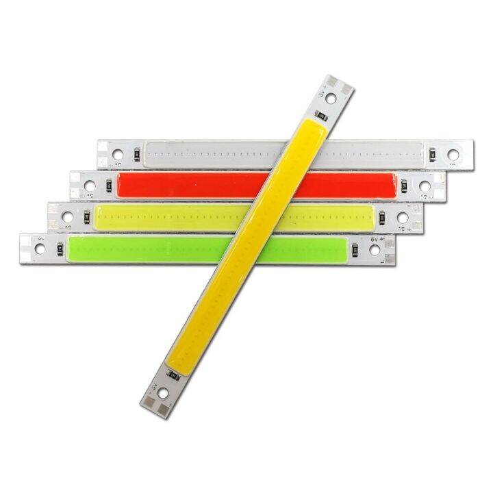 2pcs-120x10mm-cob-led-strip-light-3v-4v-5v-6v-led-bulb-5w-for-diy-led-lighting-warm-white-blue-red-green-cob-car-led-strip-led-strip-lighting