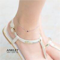 s925 Anklet9 สร้อยข้อเท้าเงินแท้ จี้หัวใจ สวยน่ารัก ใส่สบาย เป็นมิตรกับผิว