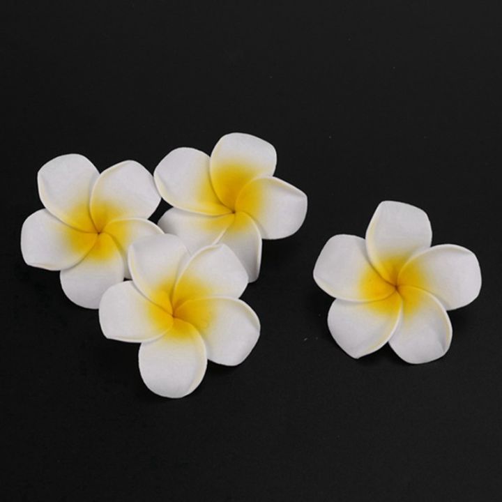 100pcs-white-foam-hawaiian-frangipani-artificial-plumeria-flower-petals-cap-hair-hat-wreath-diy-wedding-decoration-5cm
